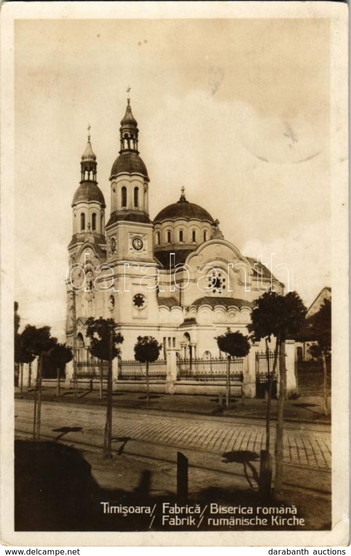 T2/T3 1931 Temesvár, Timisoara; Fabrica, Biserica Romana / Fabrik, Rumänische Kirche / Görögkeleti Román Ortodox Templom - Ohne Zuordnung