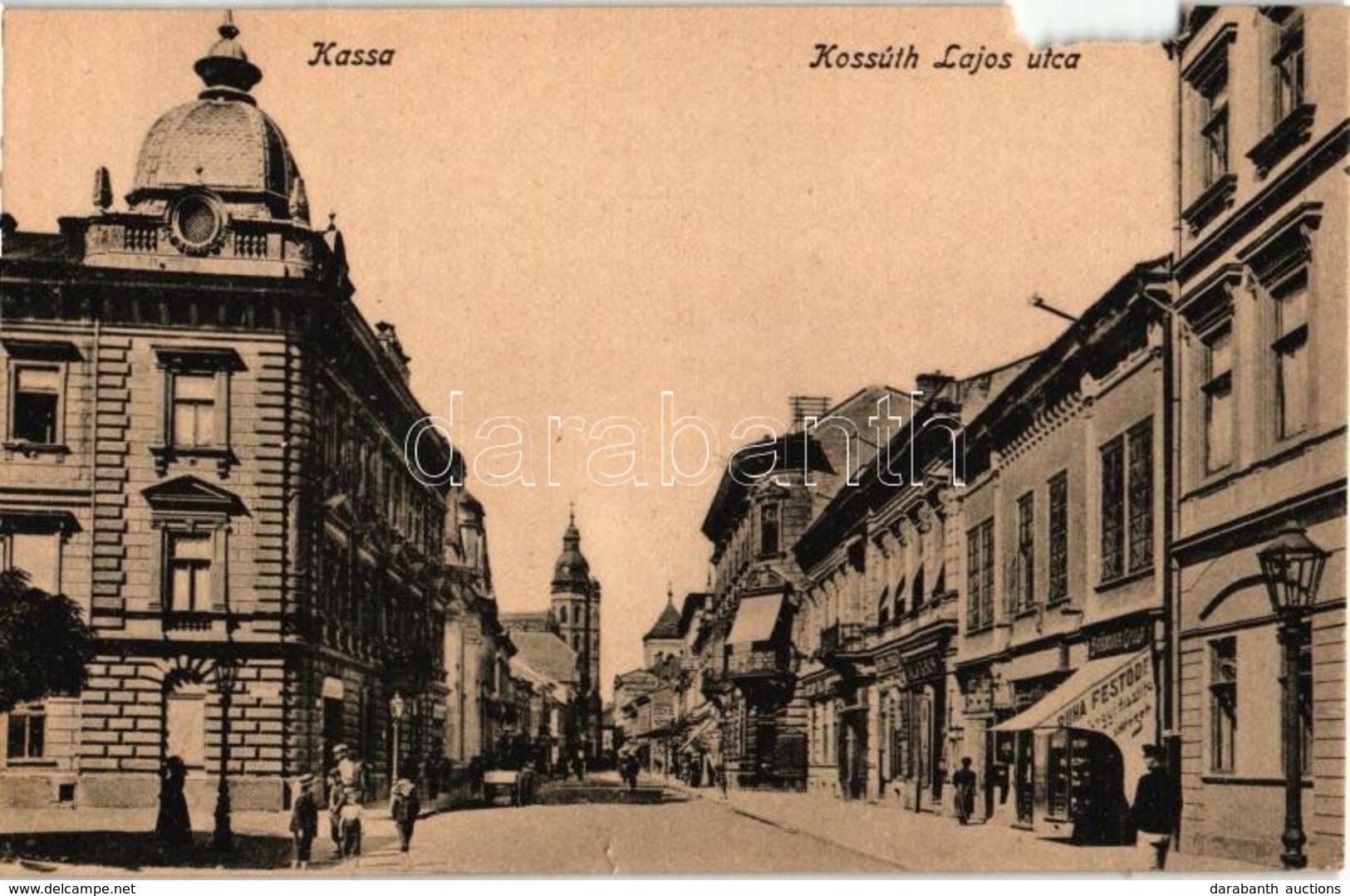 ** T4 Kassa, Kosice; Kossuth Lajos Utca, Bradovka Gyula üzlete / Street, Shops (b) - Ohne Zuordnung