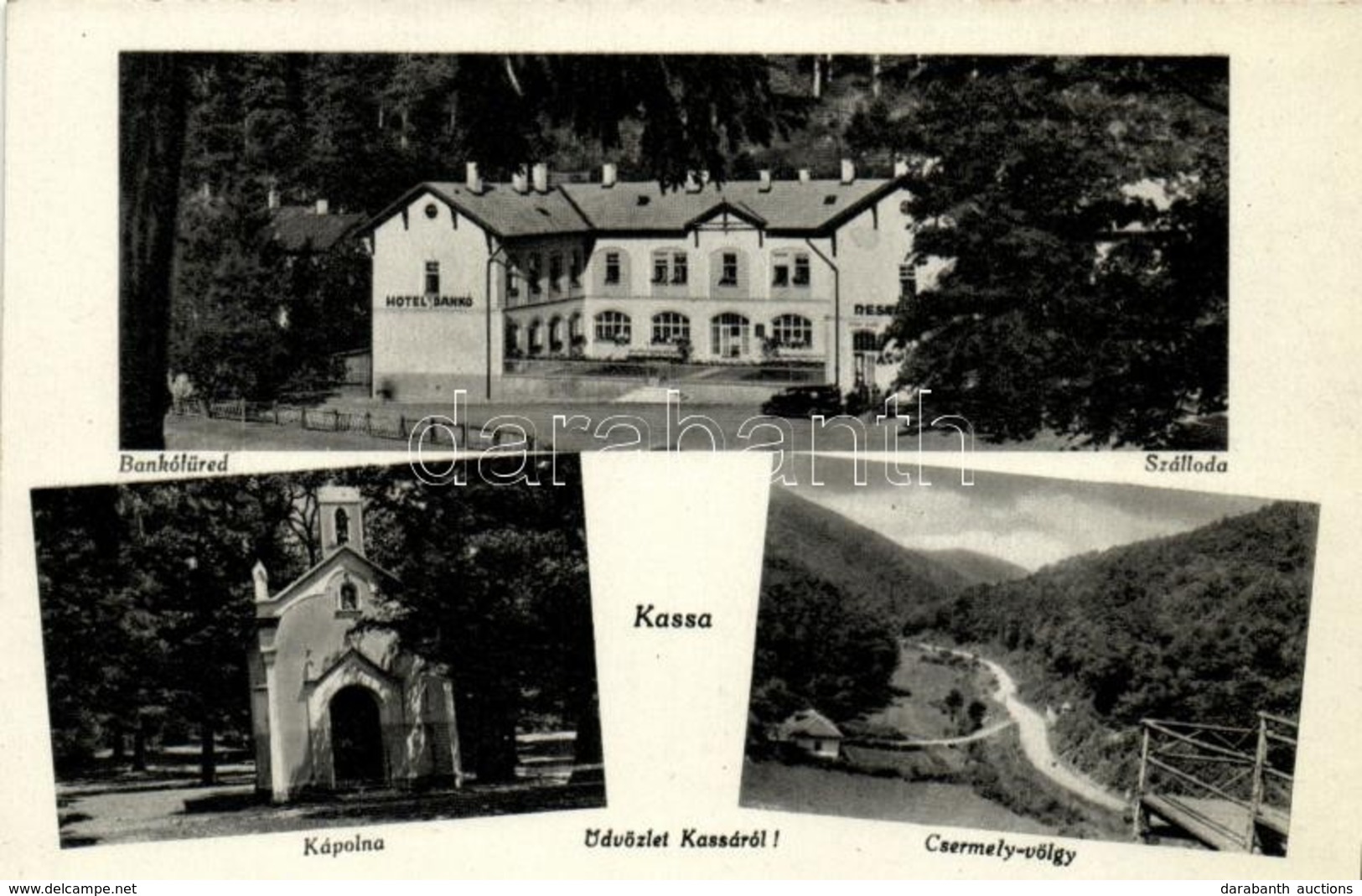 ** T2 Kassa, Kosice; Bankó Szálloda, Kápolna, Csermely-völgy / Hotel, Chapel, Valley - Ohne Zuordnung