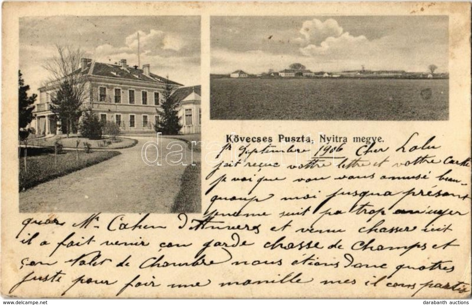 T2/T3 1906 Kövecses, Kövecses Puszta, Strkovec; Kastély / Castle (EK) - Zonder Classificatie