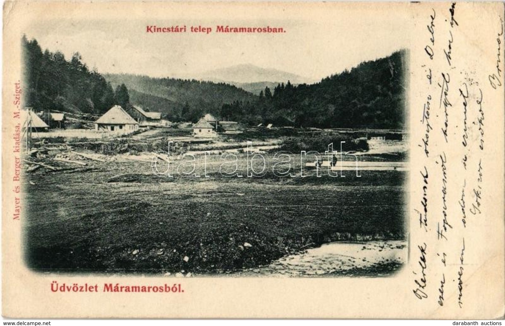 T2/T3 1899 (Vorläufer!) Máramaros, Maramures; Kincstári Telep. Mayer és Berger Kiadása / Treasury Colony  'SÁRKÖZÚJLAK'  - Ohne Zuordnung