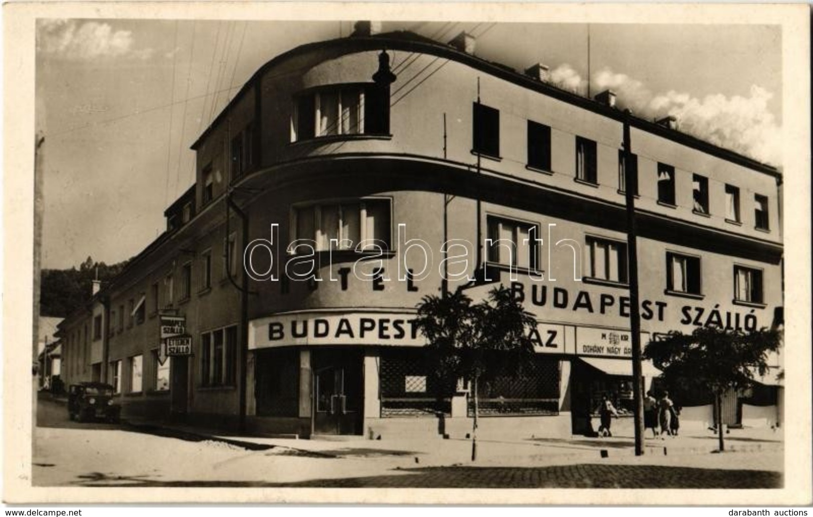 T2 Rahó, Rakhiv (Máramaros); Budapest Szálló és étterem, Dohány Nagy áruda üzlete és Kiadása / Hotel, Restaurant, Tobacc - Ohne Zuordnung