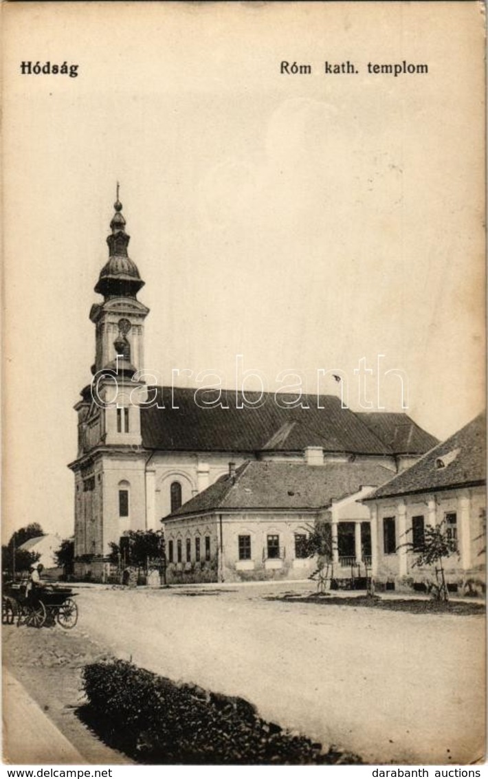 T2/T3 1916 Hódság, Odzaci; Római Katolikus Templom. Kiadja Rausch Ede / Catholic Church (EK) - Ohne Zuordnung