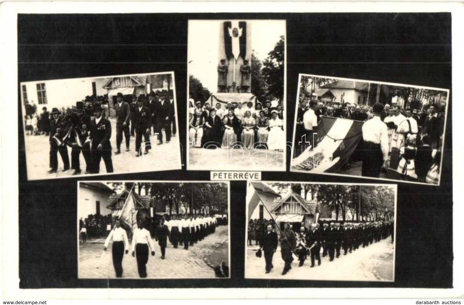 T2/T3 1943 Péterréve, Backo Petrovo Selo; Országzászló és Hősi Emlékszobor Avatási ünnepsége / Inauguration Of The Hunga - Ohne Zuordnung