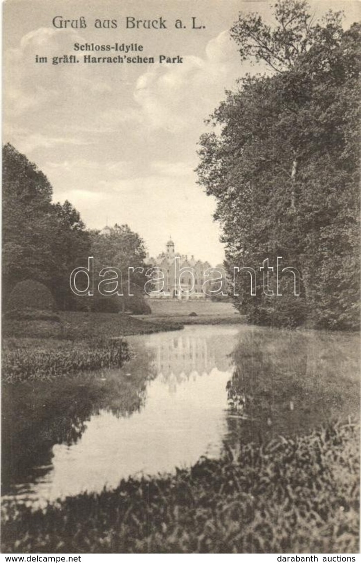 ** T1 Lajtabruck, Bruck An Der Leitha; Kastély / Schloss-Idylle Im Gräfl. Harrach'schen Park / Castle With Patk, Pond - Ohne Zuordnung