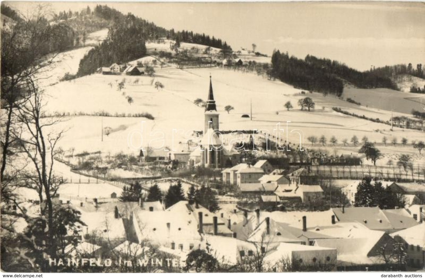 T2 Hainfeld, General View In Winter, Church. Josef Lutter Fotograf 1932. - Ohne Zuordnung
