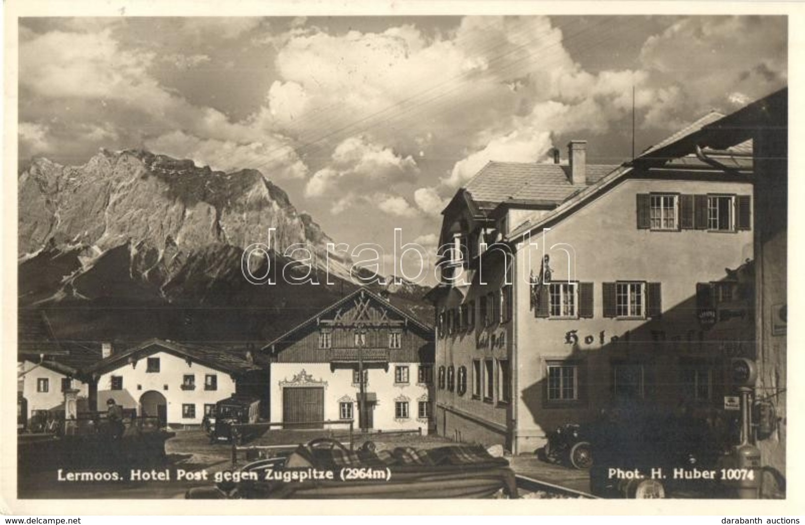 T1/T2 Lermoos, Hotel Post Gegen Zugspitze, Automobiles - Ohne Zuordnung