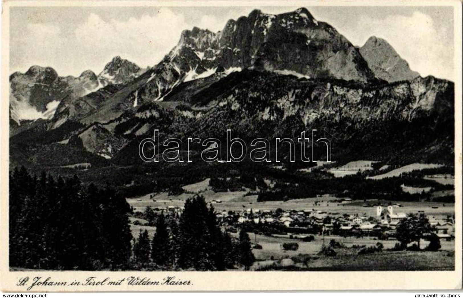 ** T2/T3 St. Johann In Tirol, Wilder Kaiser / Town, Mountain (gluemark) - Ohne Zuordnung