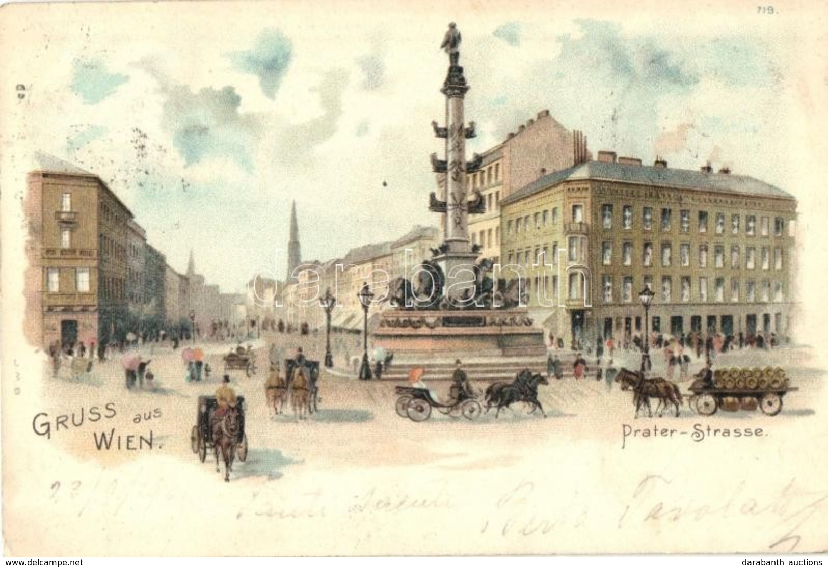 T2 Vienna, Wien; Prater Strasse / Street View. Litho - Ohne Zuordnung