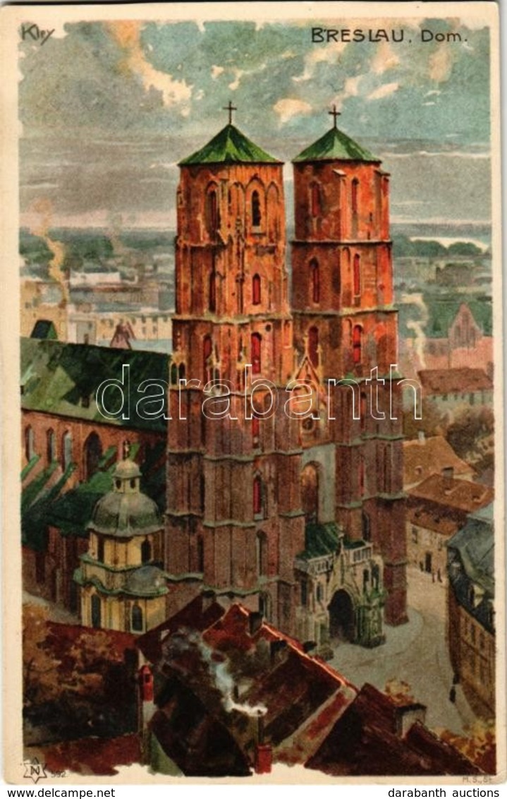 ** T1/T2 Wroclaw, Breslau; Dom / Cathedral. 592. Litho S: Kley - Ohne Zuordnung