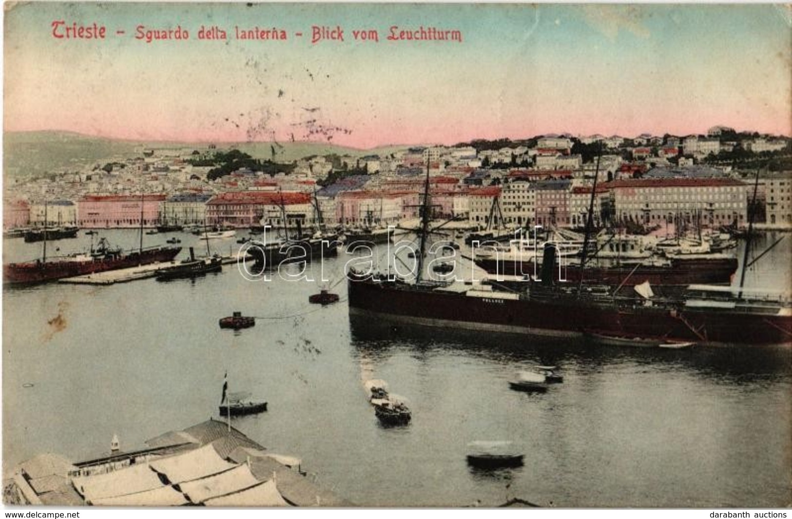 T2/T3 1917 Trieste, Trieszt, Trst; Sguardo Della Lanterna / Blick Vom Leuchtturm / View From The Lighthouse, Port, Harbo - Ohne Zuordnung