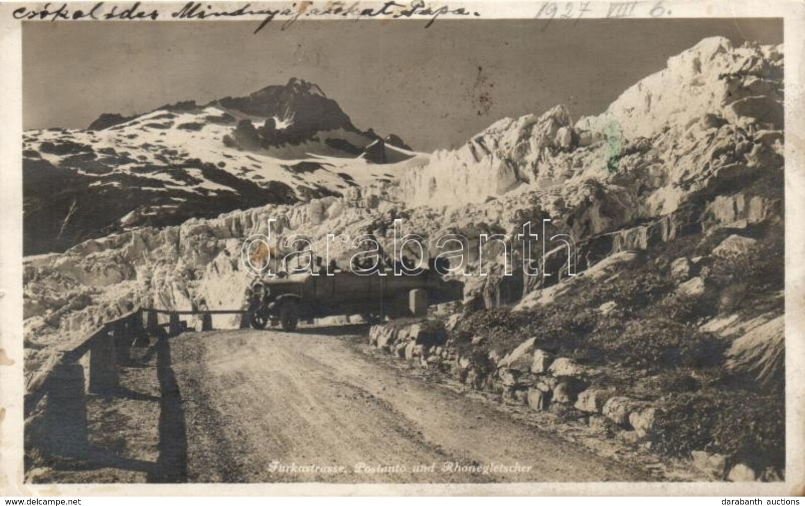 T3 Furkastrasse, Postauto, Rhonegletscher / Street, Mail Car, Glacier (EB) - Ohne Zuordnung