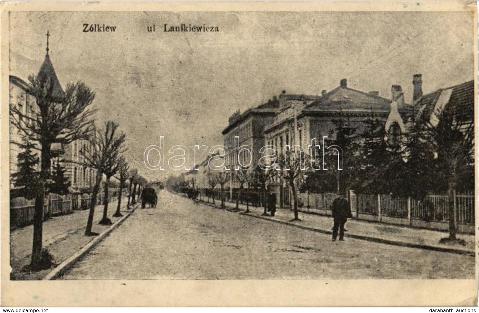 ** T2/T3 Zhovkva, Zsovkva, Zólkiew; Ul. Lanikiewicza / Lanikiewiczagasse / Street View. N. Apfelschnitt (EK) - Ohne Zuordnung