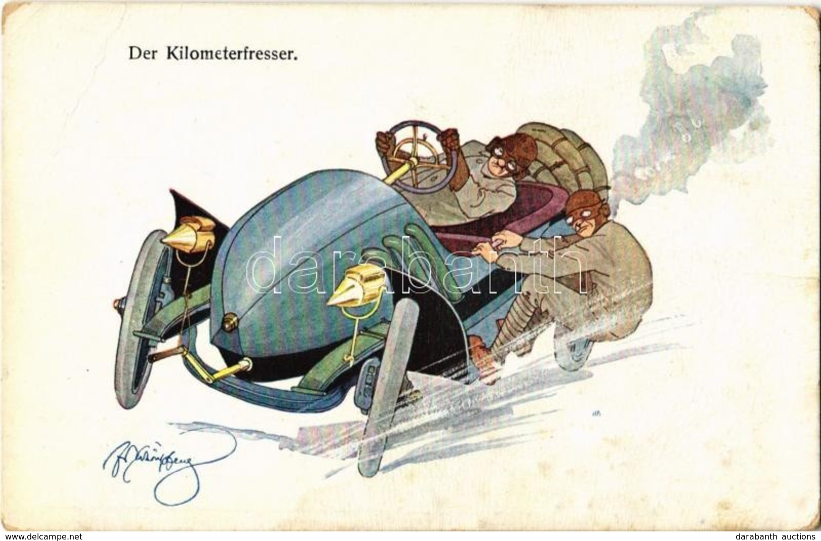 ** T3 Der Kilometerfresser / Auotomobile Humour. B.K.W.I. 499-1. S: Fritz Schönpflug (fl) - Ohne Zuordnung