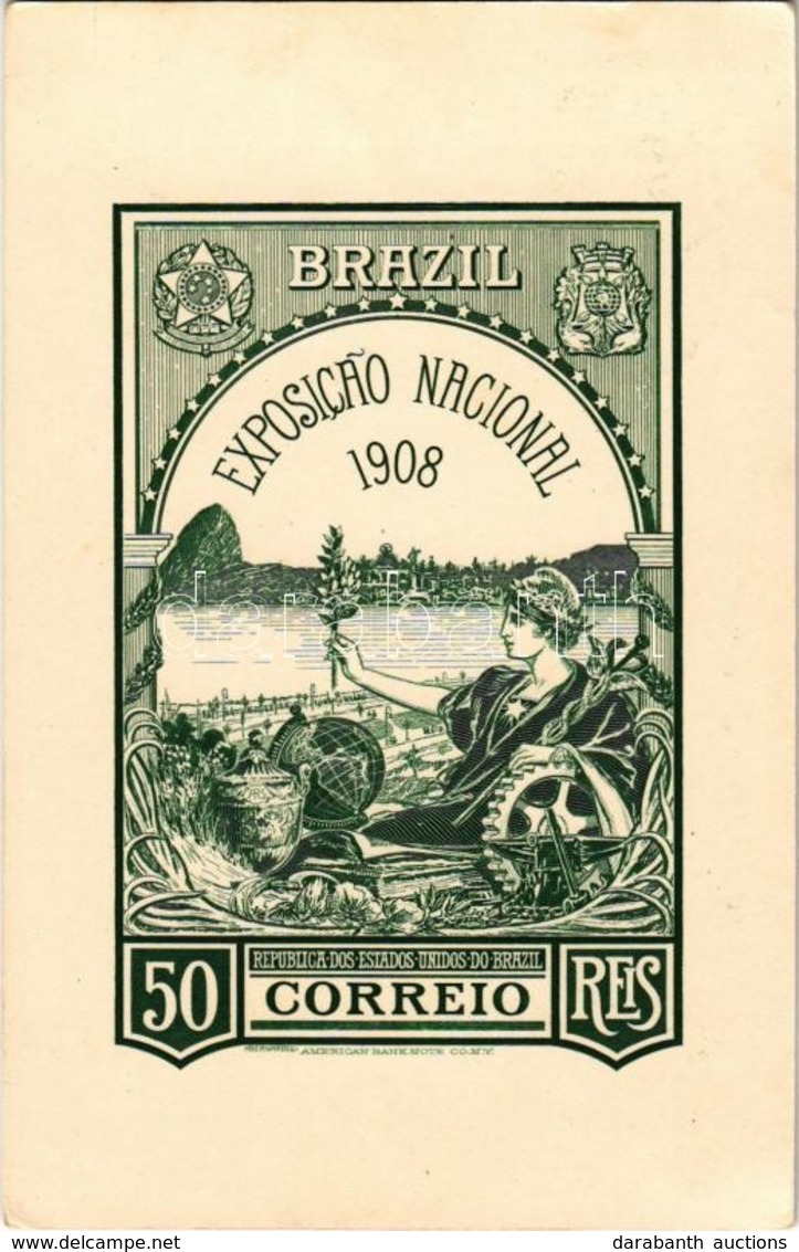 * T2 1908 Brazil, Exposicao Nacional. 50 Reis Correio Estados Unidos Do Brazil / National Exposition Of Brazil, 50 Reis  - Ohne Zuordnung