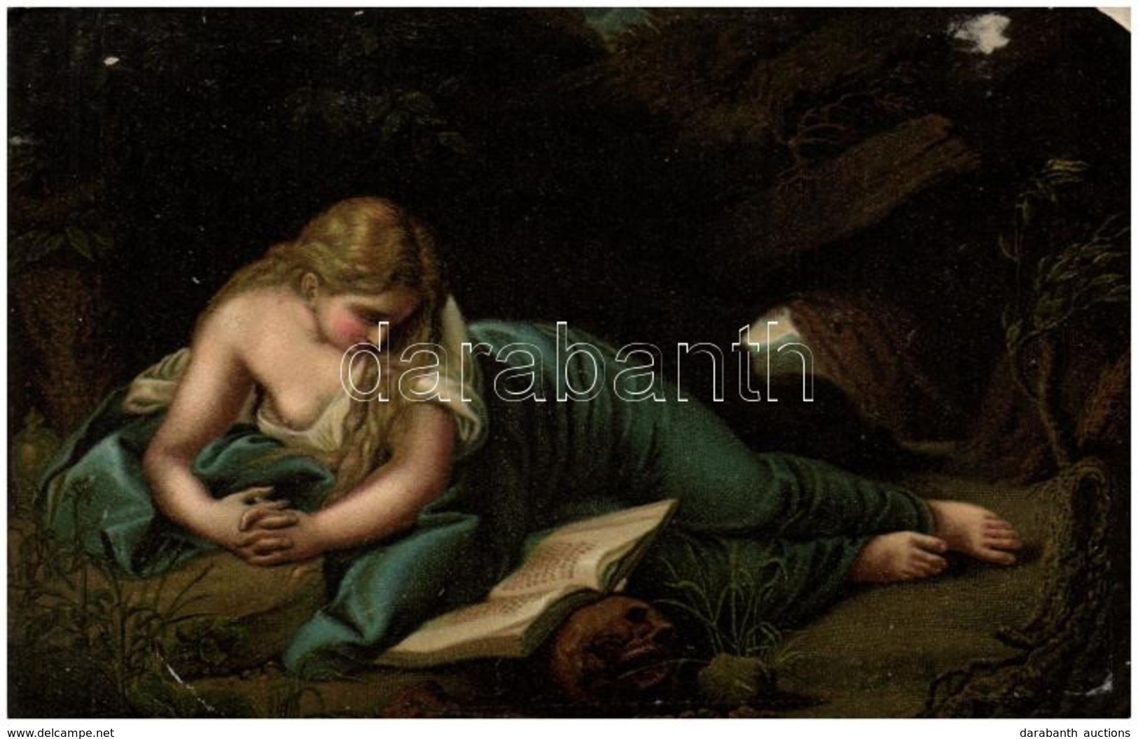 ** T2/T3 Büssende Magdalena / Erotic Art Postcard, K.N.G. Serie 503. S: Pompeo Batoni (EK) - Ohne Zuordnung