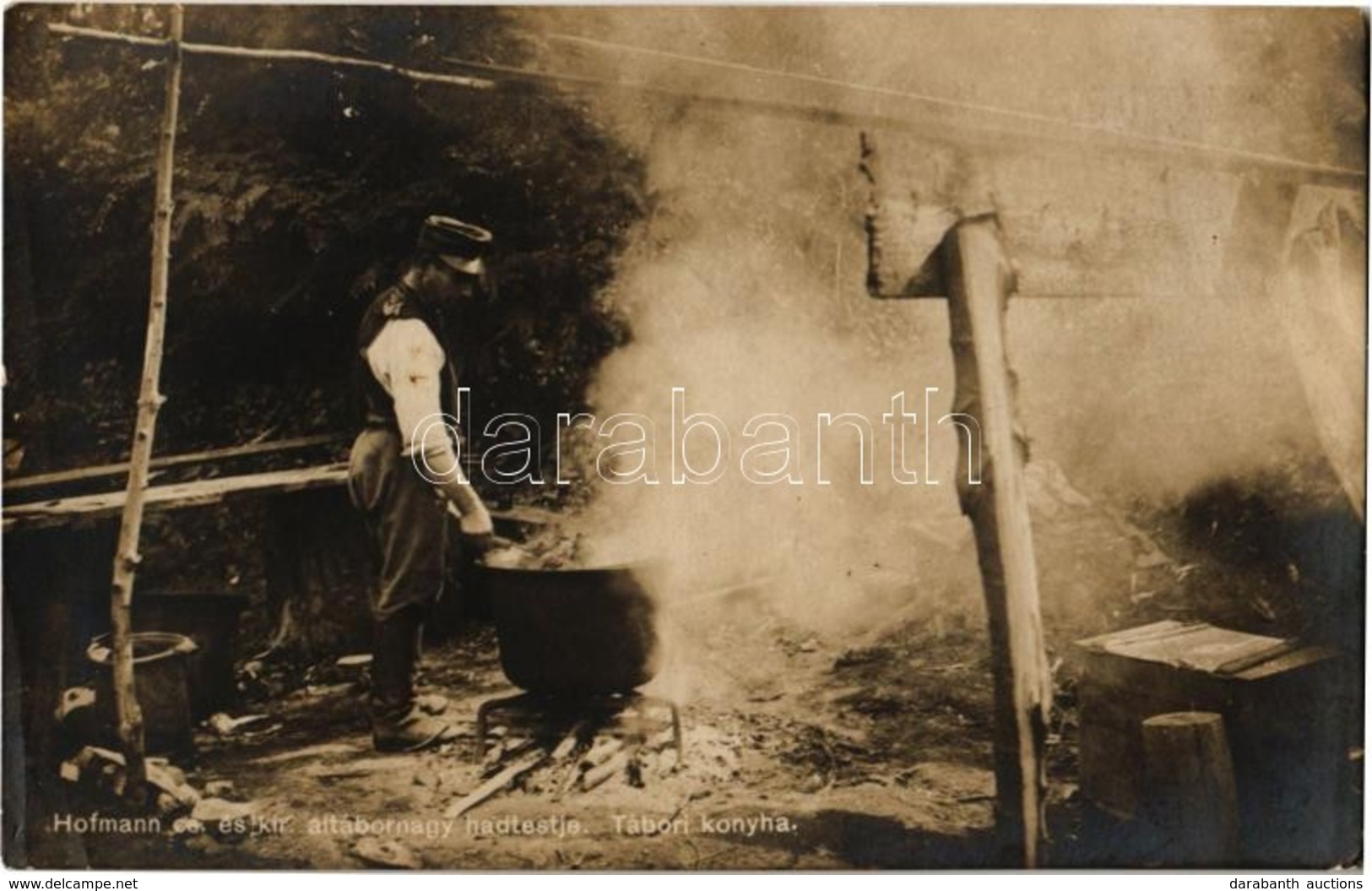 * T2/T3 Tábori Konyha. Hofmann Cs. és Kir. Altábornagy Hadtestje Felvétele. Hadifénykép Kiállítás / WWI Austro-Hungarian - Ohne Zuordnung