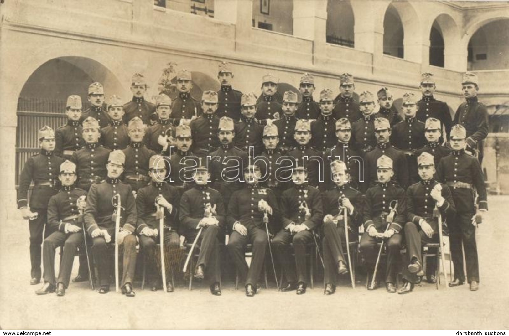 * T2 Hajmáskér, K.u.K. Katonák Csoportképe Kardokkal / Austro-Hungarian Military Officers With Swords, Group Photo - Sin Clasificación