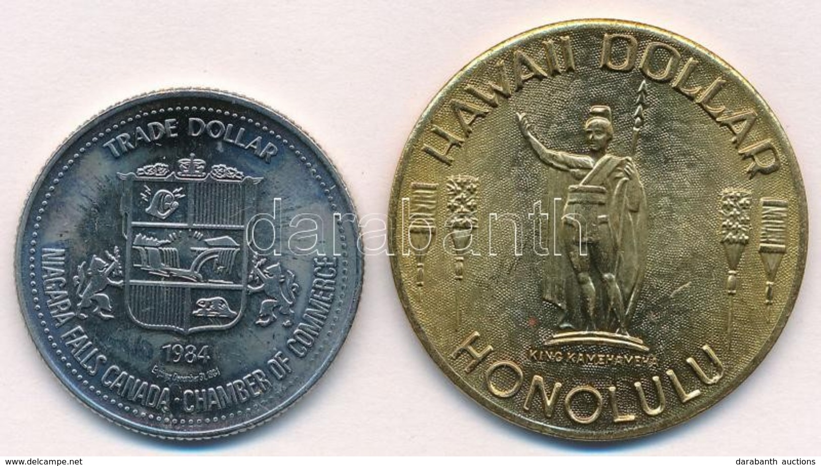 Amerikia Egyesült Államok DN 'Hawaii Dollar - Honolulu / Aloha From Hawaii - Waikiki Beach Diamond Head' Fém Zseton + Ka - Ohne Zuordnung