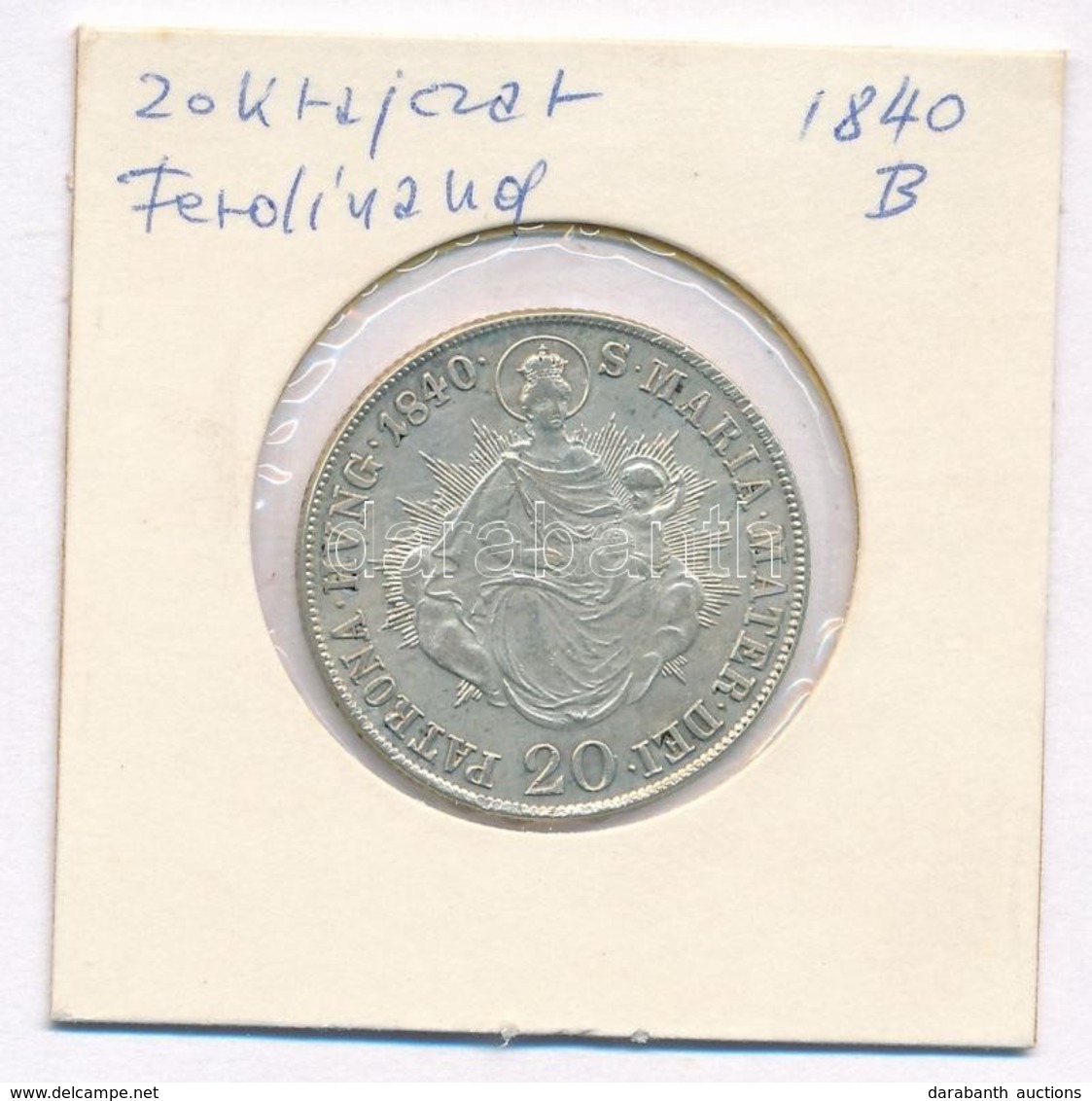 1840B 20kr Ag 'V. Ferdinánd' T:2
Huszár: 2081., Unger III.: 1419. - Ohne Zuordnung