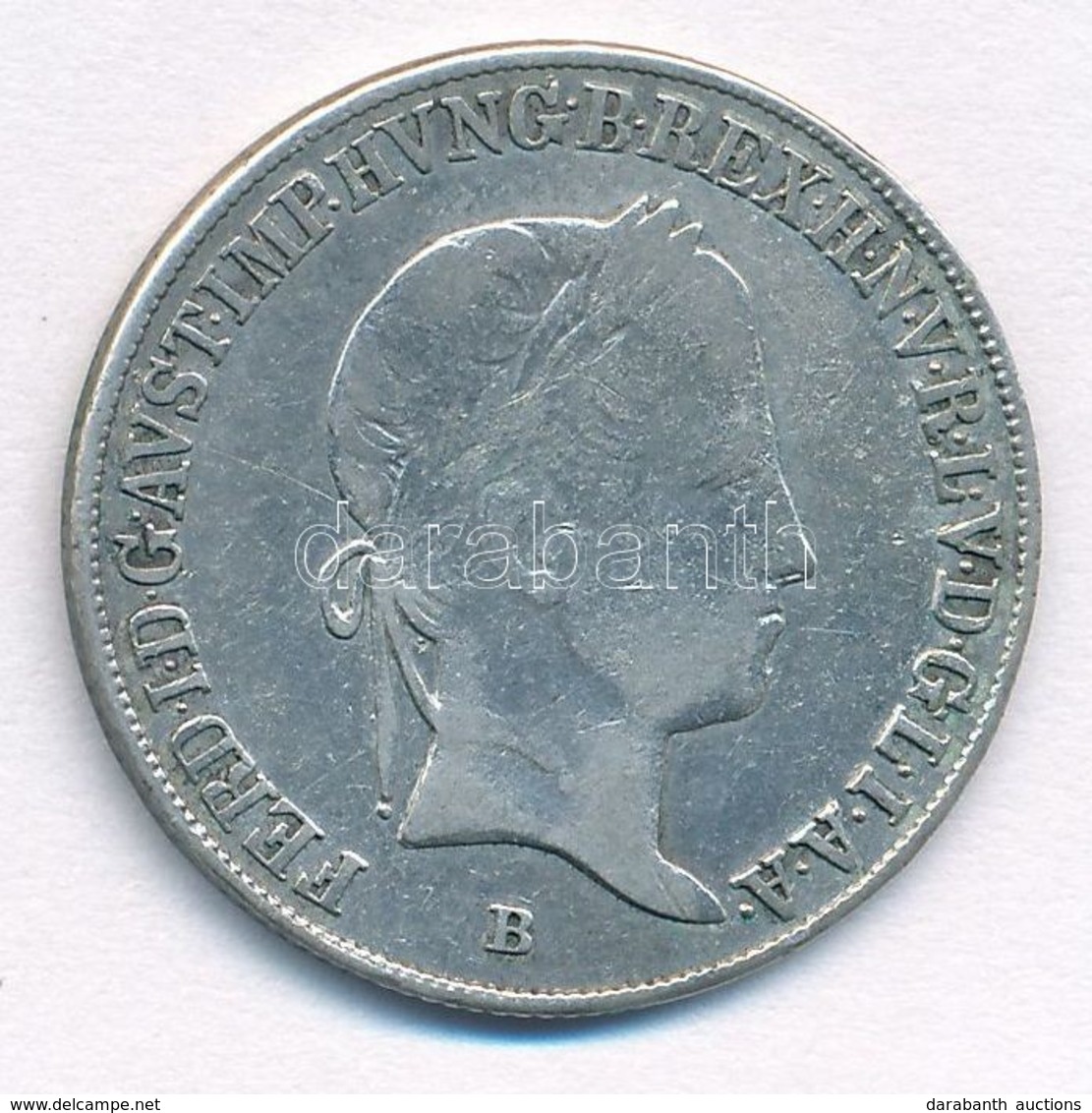 1847B 20kr Ag 'V. Ferdinánd' T:2-,3 
Huszár: 2081., Unger III.: 1419. - Sin Clasificación