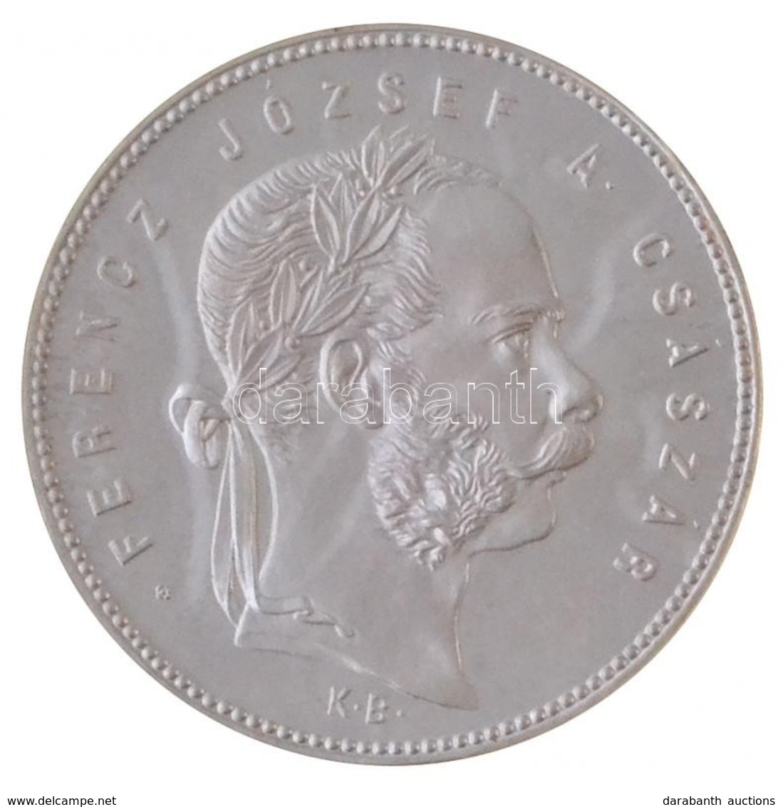 1868KB 1Ft Ag 'Ferenc József / Angyalos Címer' Rozettával, Artex-veret T:1  
Hungary 1868KB 1 Forint Ag 'Franz Joseph' W - Ohne Zuordnung