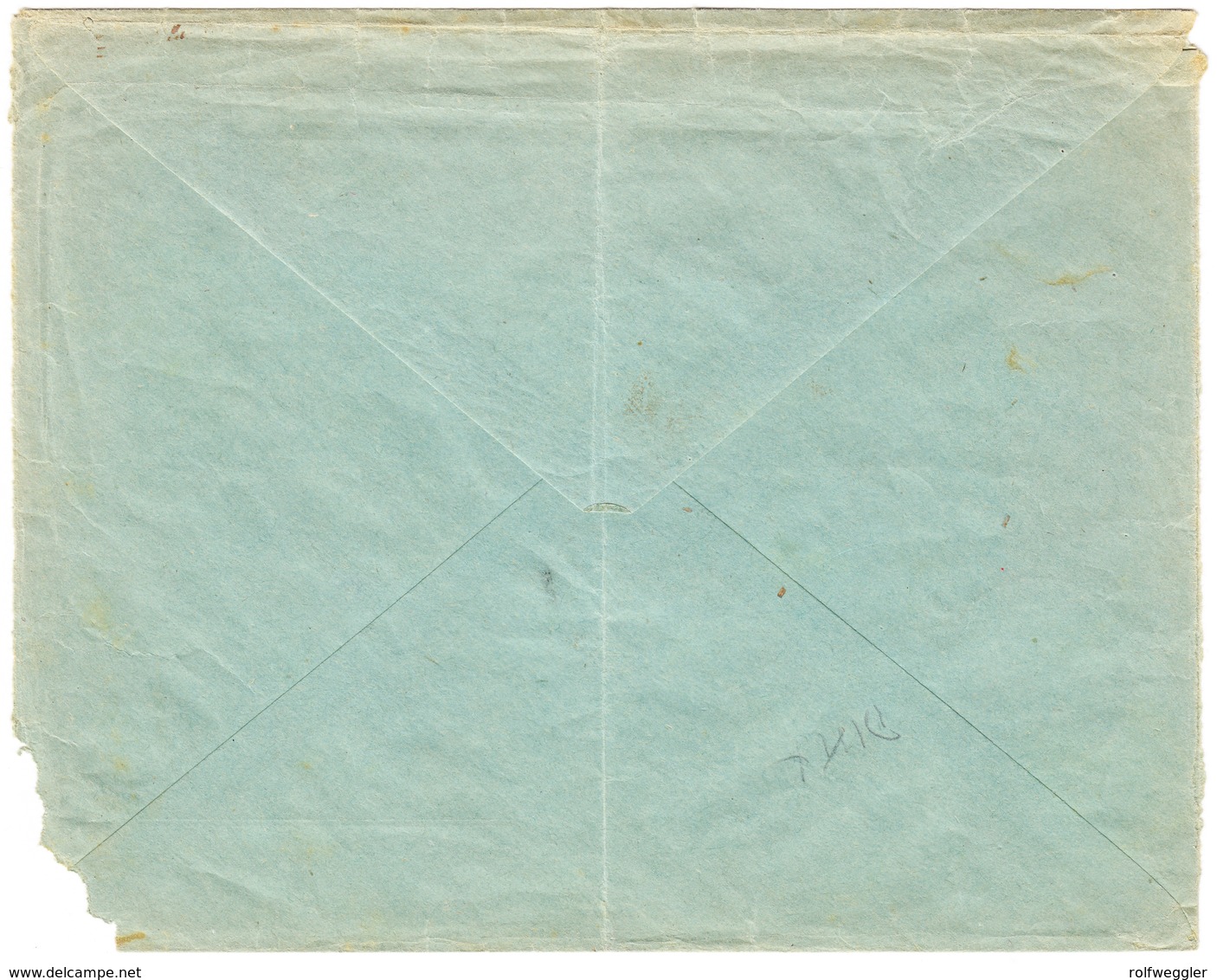 1913 R-Brief Aus Kos (Egeo) Italienisches Postamt Nach Rhodos; Brief Rechts Unten Defekt, Leicht Fleckig - Altri & Non Classificati