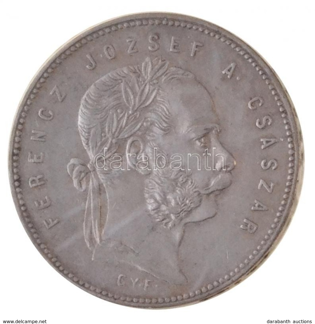 1869GYF 1Ft Ag 'Ferenc József / Angyalos Címer' Körmöcbánya T:1-  Hungary 1869GYF 1 Forint Ag 'Franz Joseph' Kremnitz C: - Ohne Zuordnung