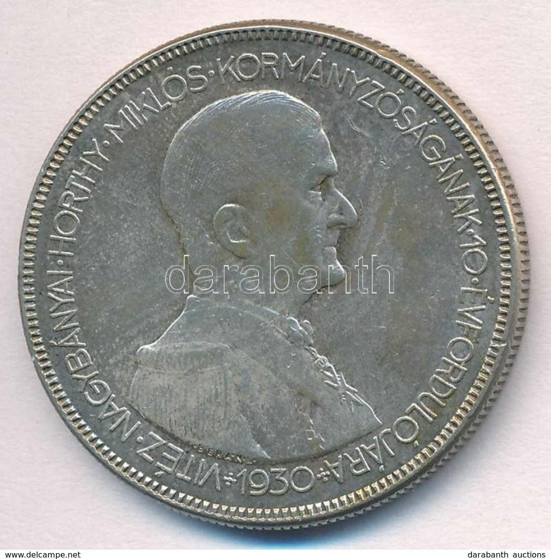 1930. 5P Ag 'Horthy Jobbra' T:2 
Adamo P8 - Ohne Zuordnung