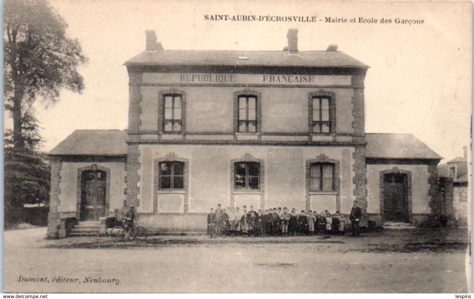 27 - SAINT AUBIN D'ECROSVILLE --  Mairie Et Ecole Des Garçons - Saint-Aubin-d'Ecrosville