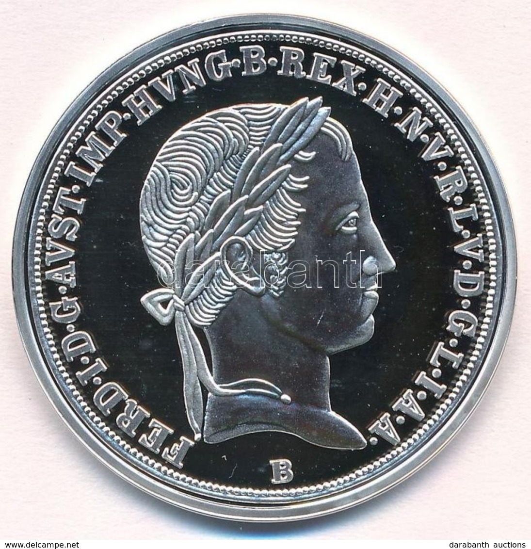 DN 'Magyar Tallérok Utánveretben - V. Ferdinánd Tallérja 1837' Ag Emlékérem Tanúsítvánnyal (20g/0.999/38,6mm) T:PP - Ohne Zuordnung