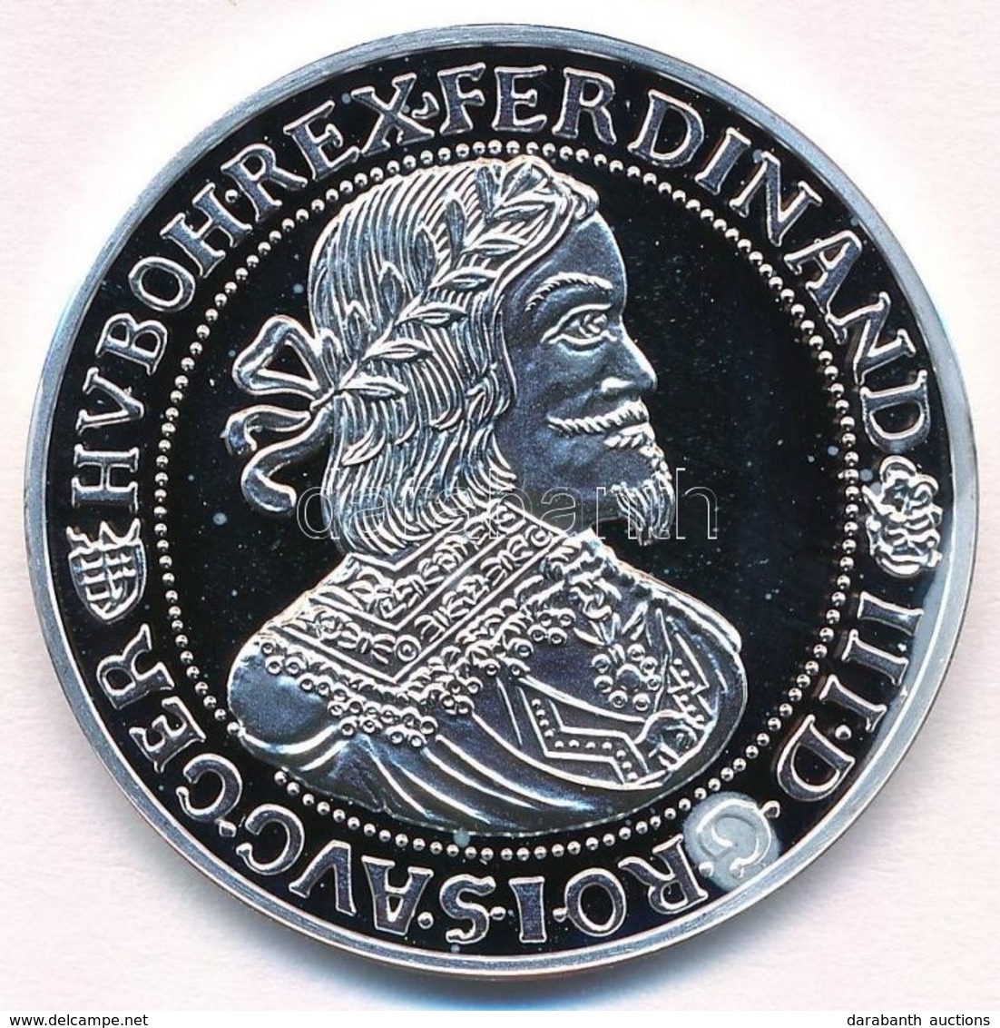 DN 'Magyar Tallérok Utánveretben - III. Ferdinánd Tallérja 1652' Ag Emlékérem Tanúsítvánnyal (20g/0.999/38,6mm) T:PP - Ohne Zuordnung