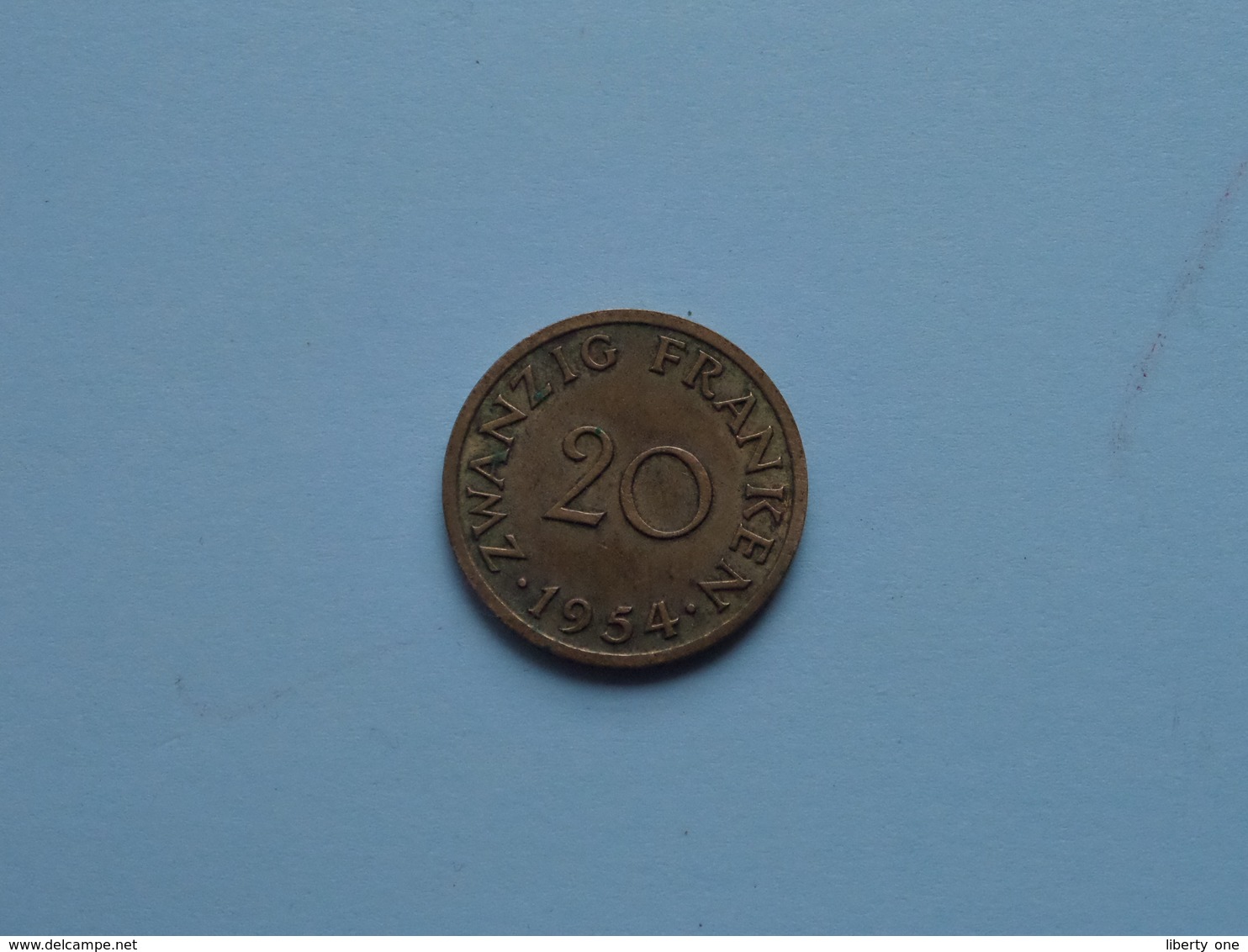 Zwanzig Franken ( 20 ) 1954 SAARLAND - KM 2 ( Uncleaned Coin ) ! - Altri & Non Classificati