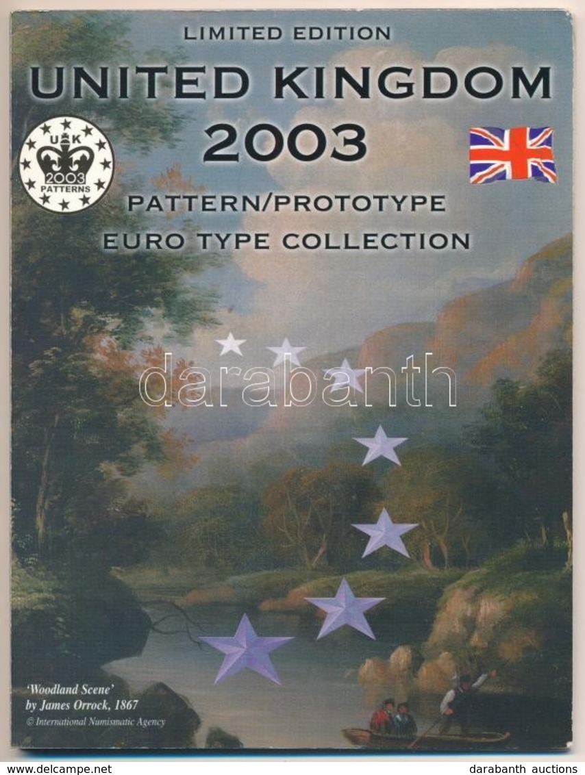 Nagy Britannia 2003. 1c-2E 'Euro Próbaveretek' (8xklf) Fémpénz Szettben, Díszkiadás T:BU 
Great Britain 2003. 1 Cent - 2 - Ohne Zuordnung