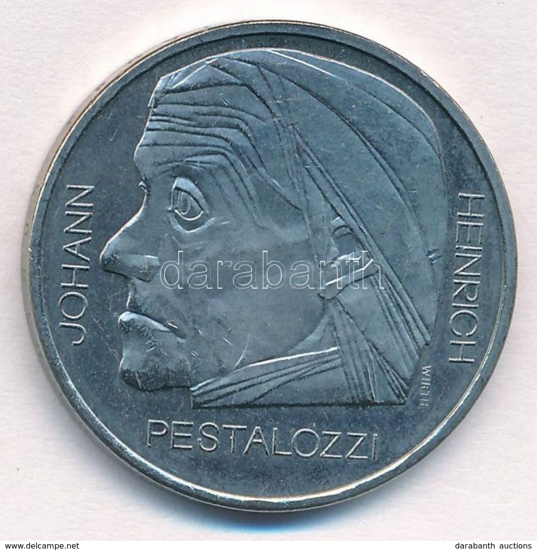 Svájc 1977. 5Fr Cu-Ni 'Johann Pestalozzi Halálának 150. évfordulója' T:1- 
Switzerland 1977. 5 Francs Cu-Ni '150th Anniv - Ohne Zuordnung