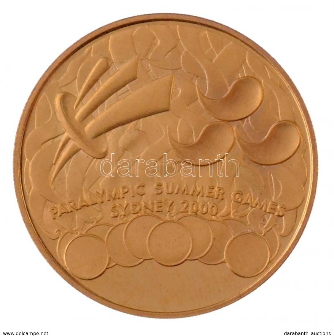 Ausztrália 2000. 'Paralympic Summer Games Sydney 2000' Aranyozott Fém Részvételi érem, Eredeti 'ROYAL AUSTRALIAN MINT -  - Ohne Zuordnung