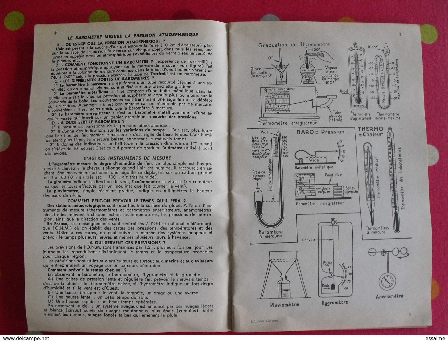 5 Livrets Memento  Optique électricité Sciences Naturelles. Useldinger Duolé Hennebelle Assombre. 1954-1964 - Fichas Didácticas