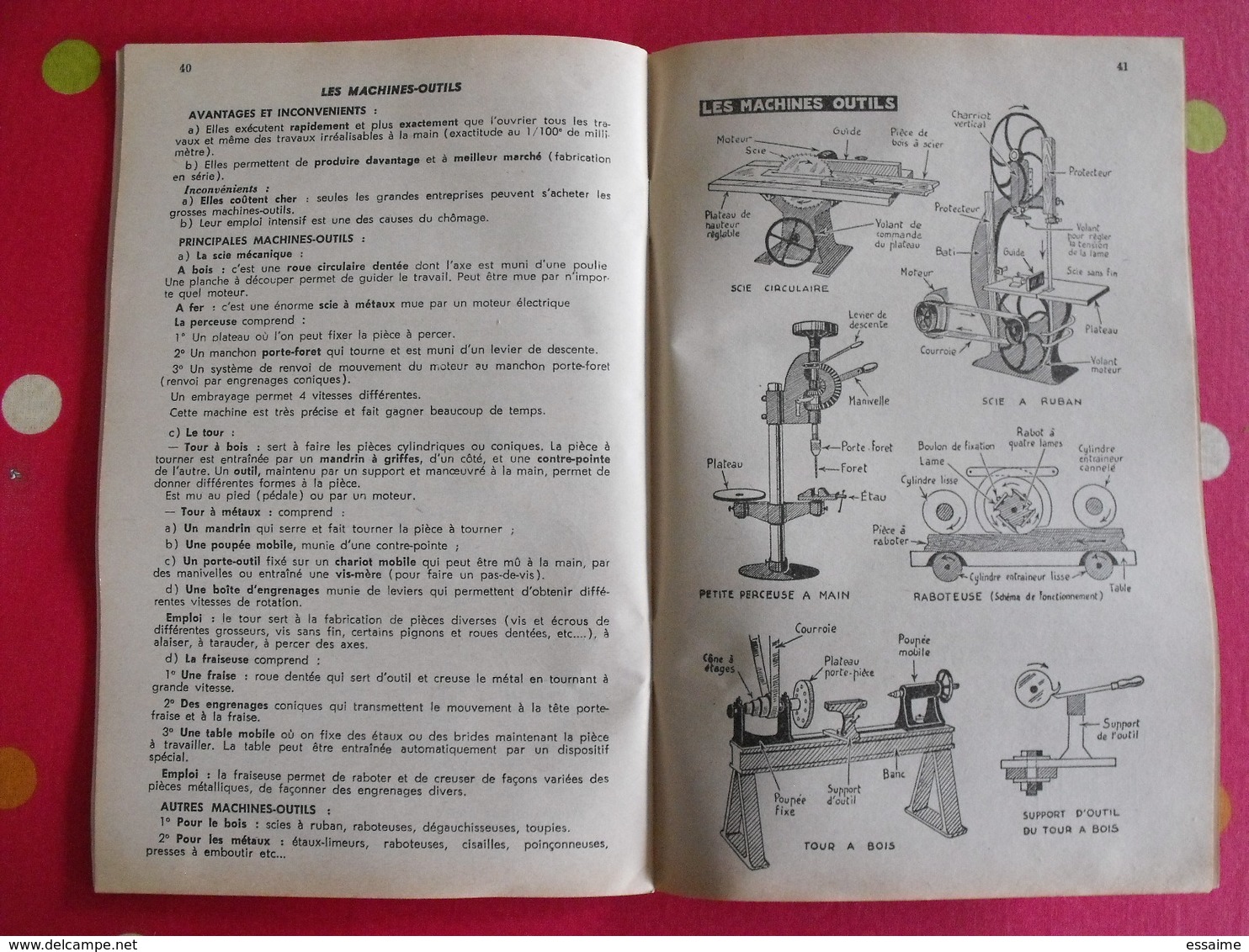 5 livrets memento  optique électricité sciences naturelles. Useldinger duolé Hennebelle assombre. 1954-1964