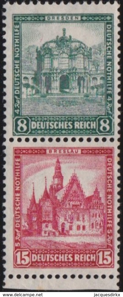 Deutsches  Reich   .    Michel   .     S 88    .    **     .     Postfrisch    .   /  .   MNH - Se-Tenant