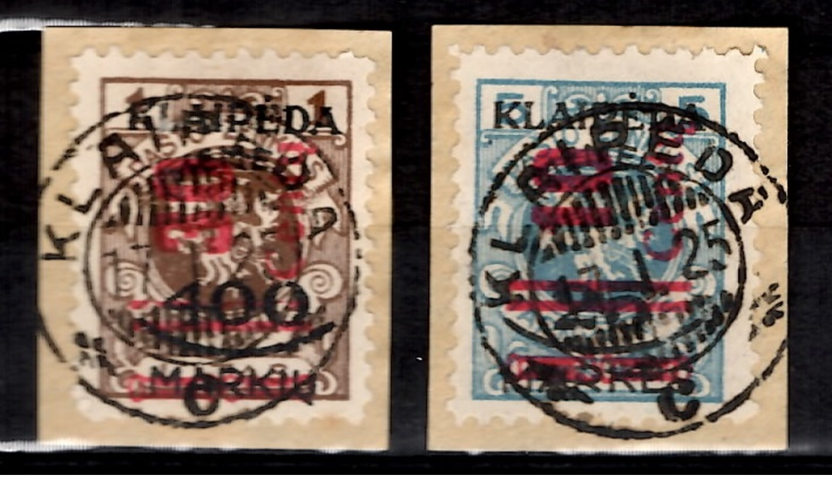 Memel Lituanien/Klaipeda Michel N° 230 Et N° 232 Oblitérés. B/TB. A Saisir! - Memel (Klaïpeda) 1923