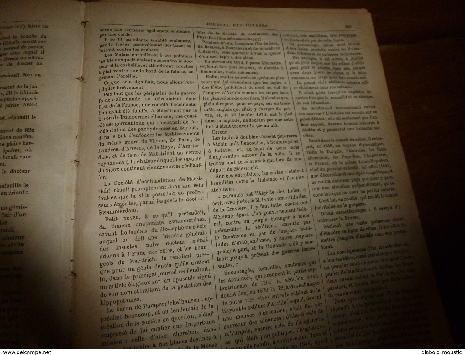 1882 JDV : (gravure sur double-page ) Les indiens TOBAS tuent le docteur Crevaux;  etc