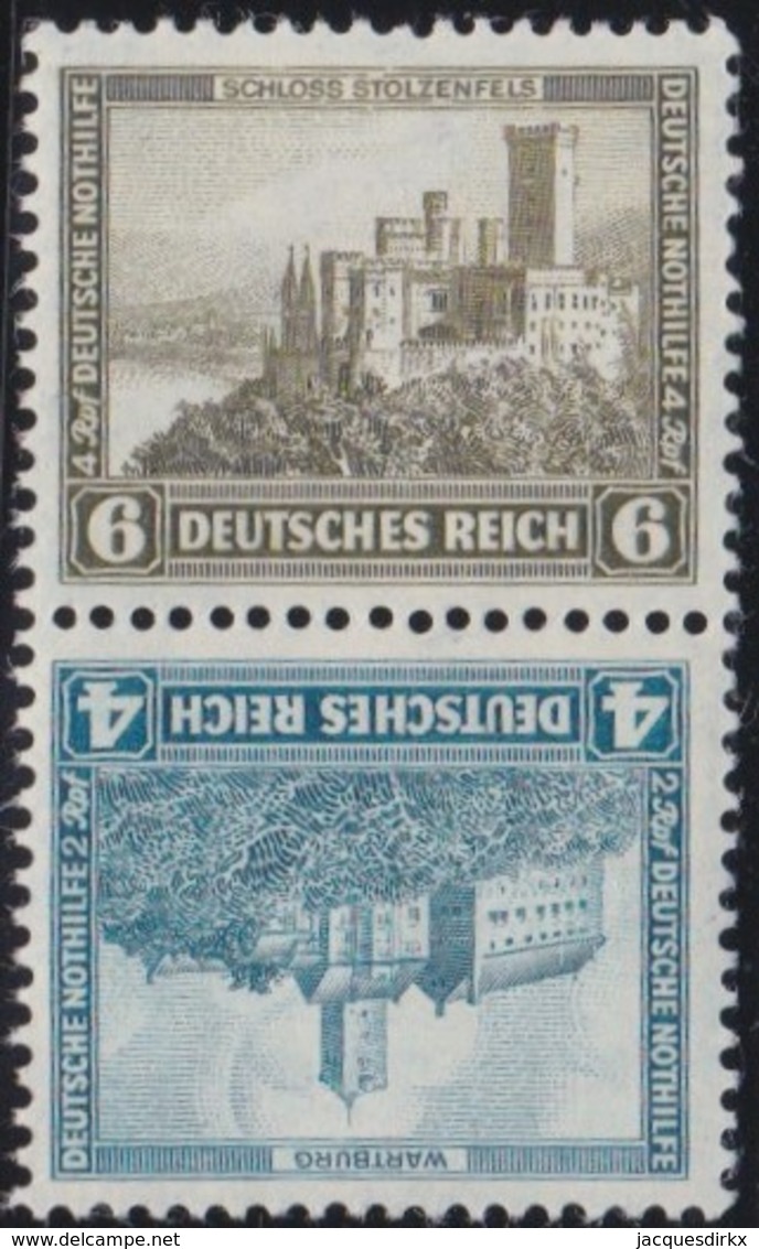 Deutsches  Reich   .    Michel   .    SK 15     .    **     .     Postfrisch    .   /  .   MNH - Se-Tenant