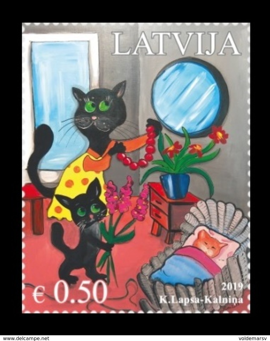 Latvia 2019 Mih. 1074 Mother's Day. Cats MNH ** - Letland