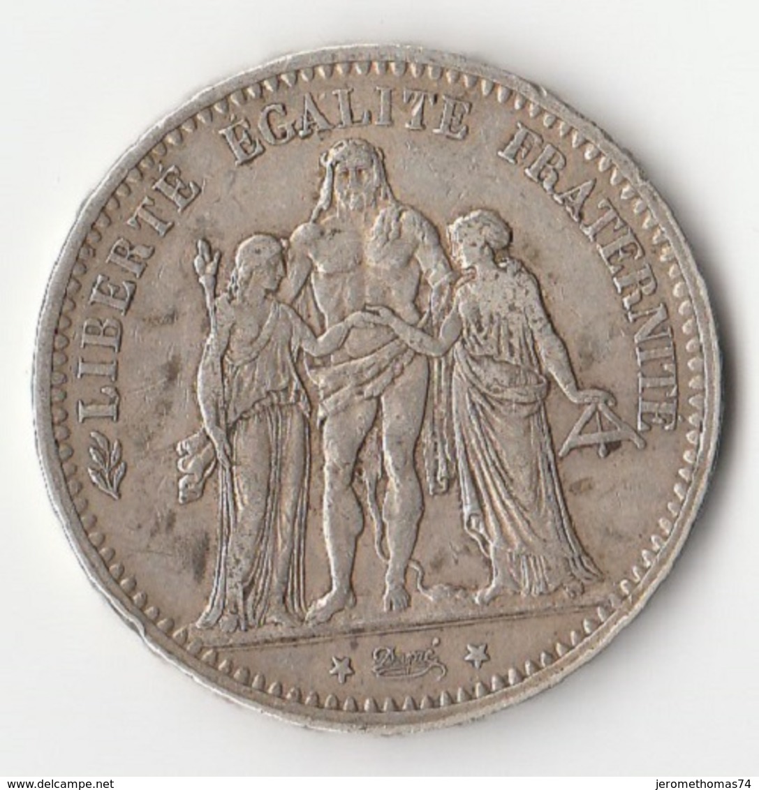 Monnaie 5 F Argent Hercule 1875 A - Sonstige & Ohne Zuordnung