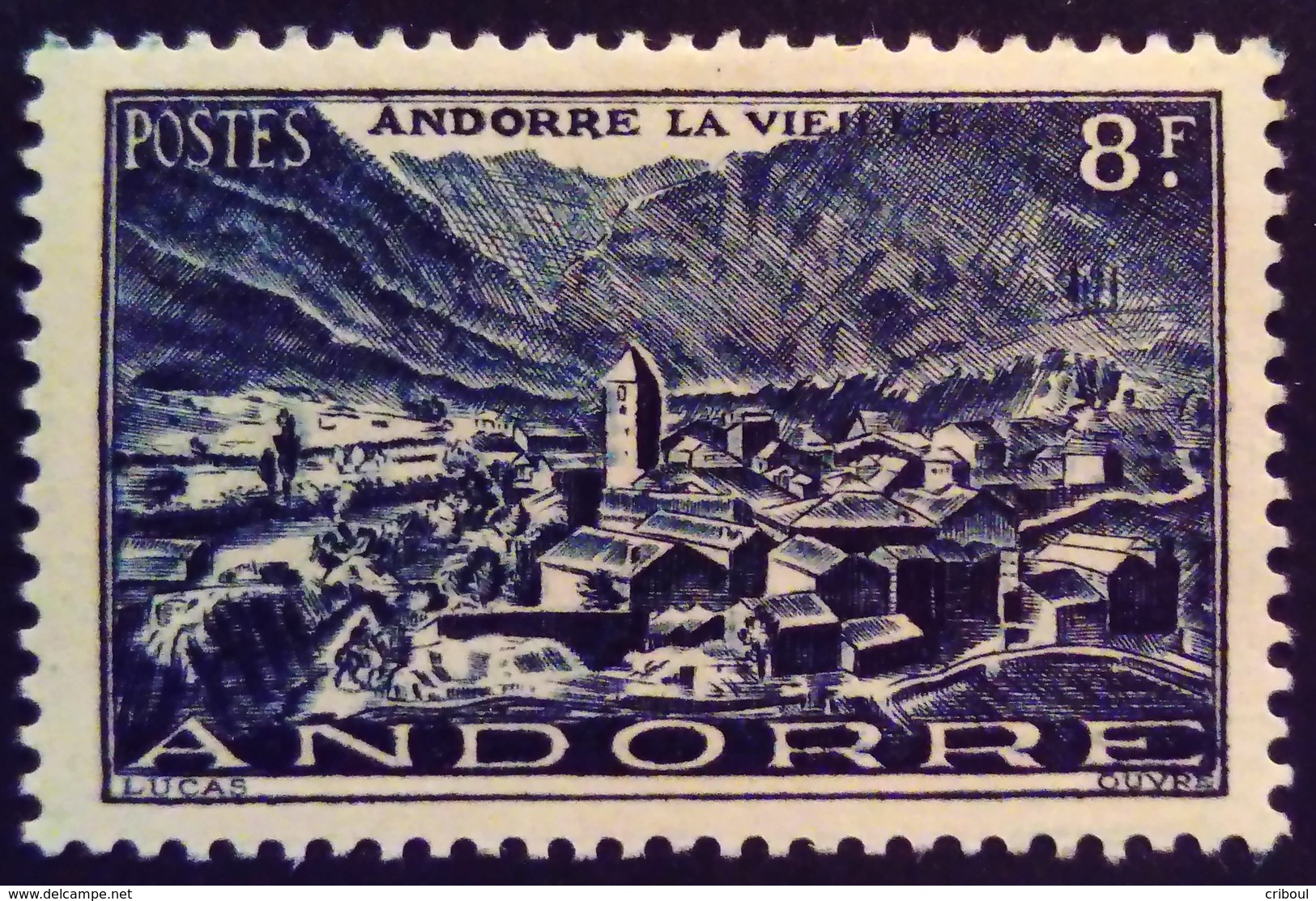 Andorre Andorra 1948 Andorre-la-vieille Andorra-la-vella Yvert 127 * MH - Unused Stamps