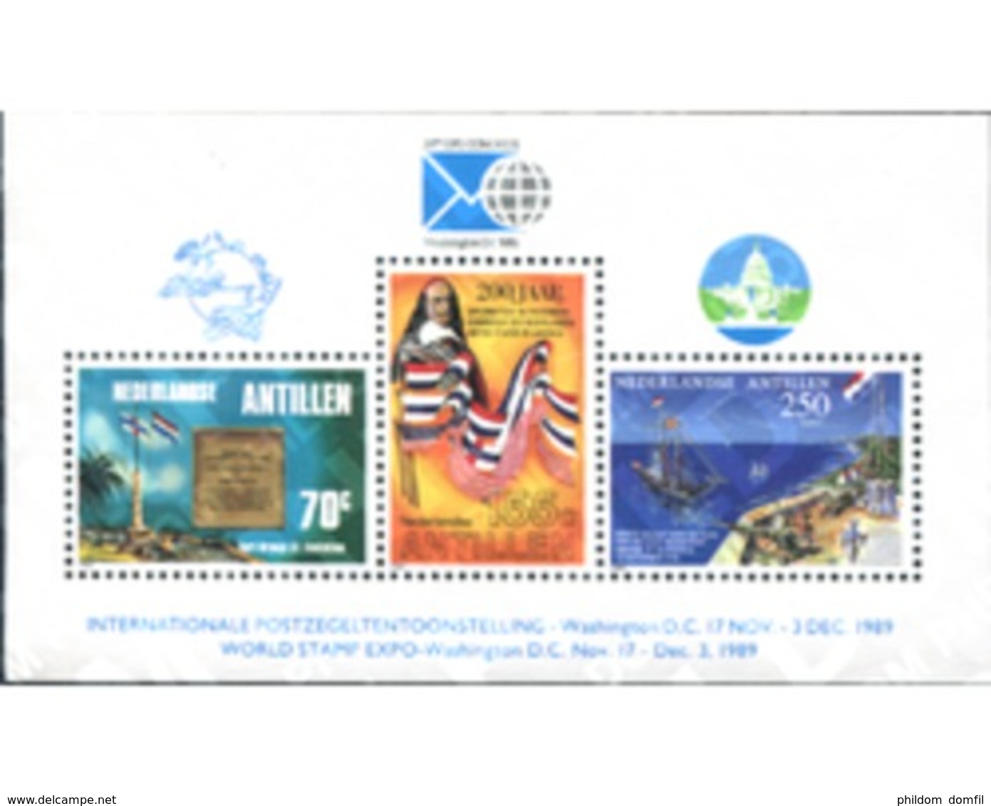 Ref. 283054 * MNH * - NETHERLANDS ANTILLES. 1989. 20th CONGRESS OF THE UPU . 20 CONGRESO DE LA UPU - U.P.U.