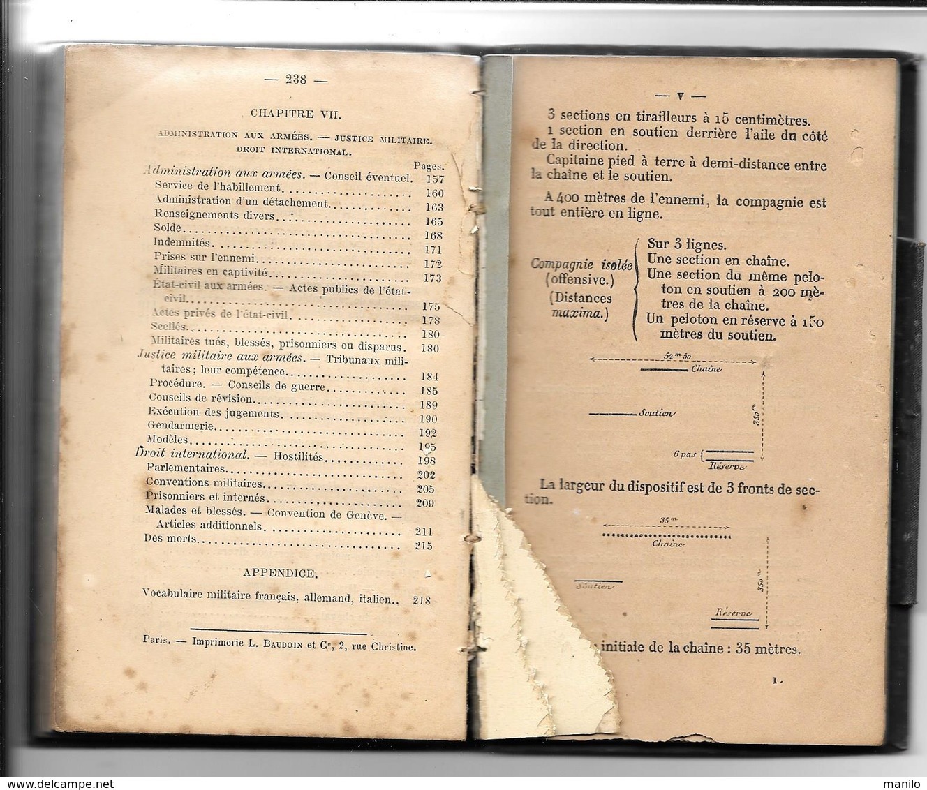 CARNET AIDE-MEMOIRE OFFICIER De CAVALERIE 1886 Approuvé Par MINISTERE DE LA GUERRE - BAUDOIN LIB.MILITAIRE - Français