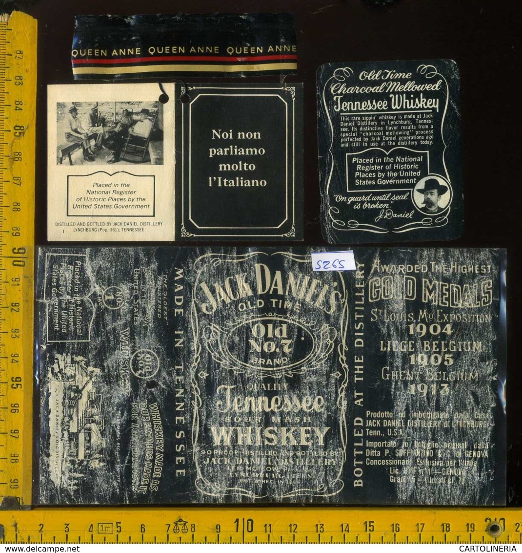 Etichetta Vino Liquore Whisky Jack Daniel's - USA  (difetto) - Altri & Non Classificati