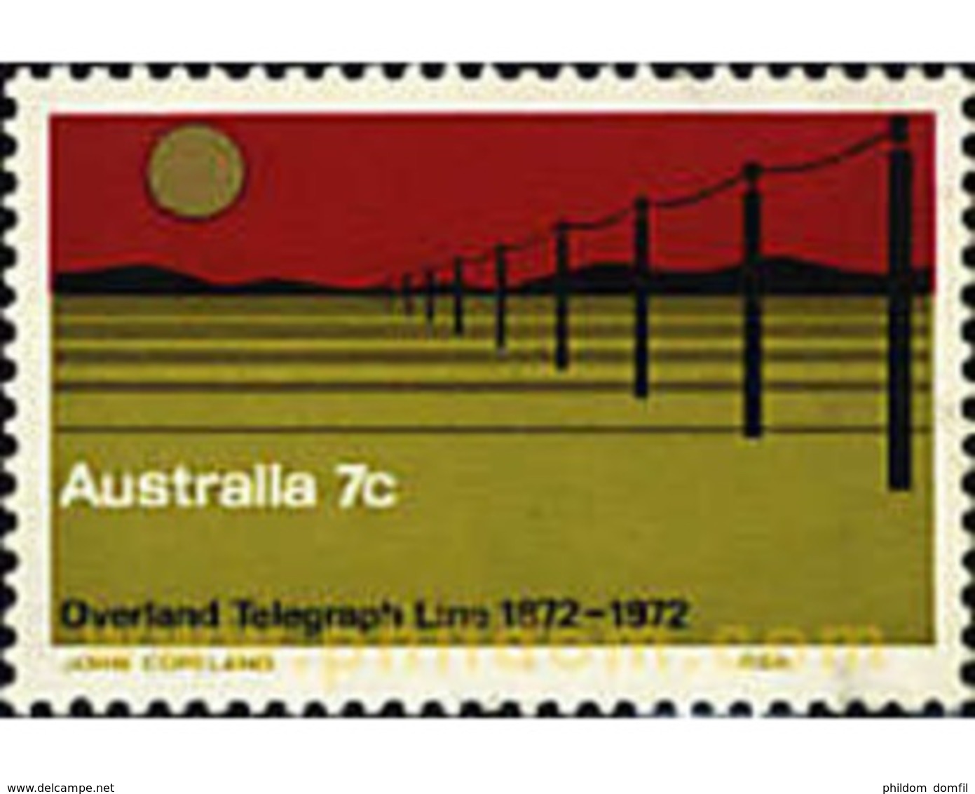 Ref. 52456 * MNH * - AUSTRALIA. 1972. CENTENARIO DE LAS COMUNICACIONES POR TELEGRAFO - Mint Stamps