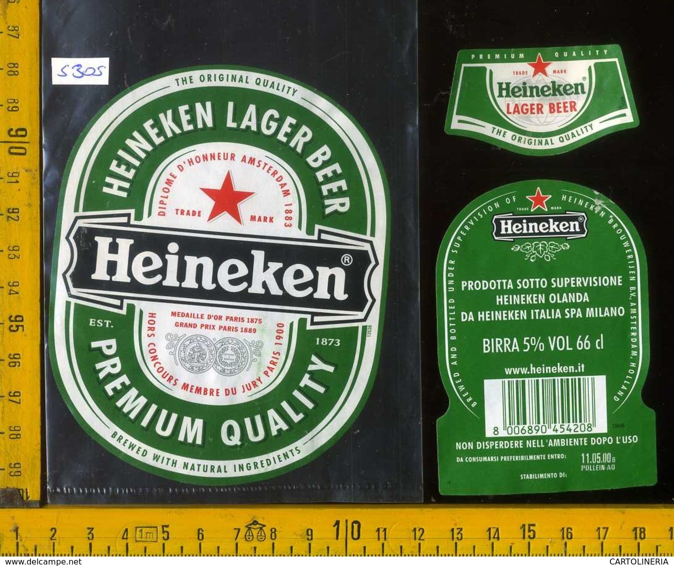 Etichetta Birra Heineken Lager Beer - Olanda - Birra